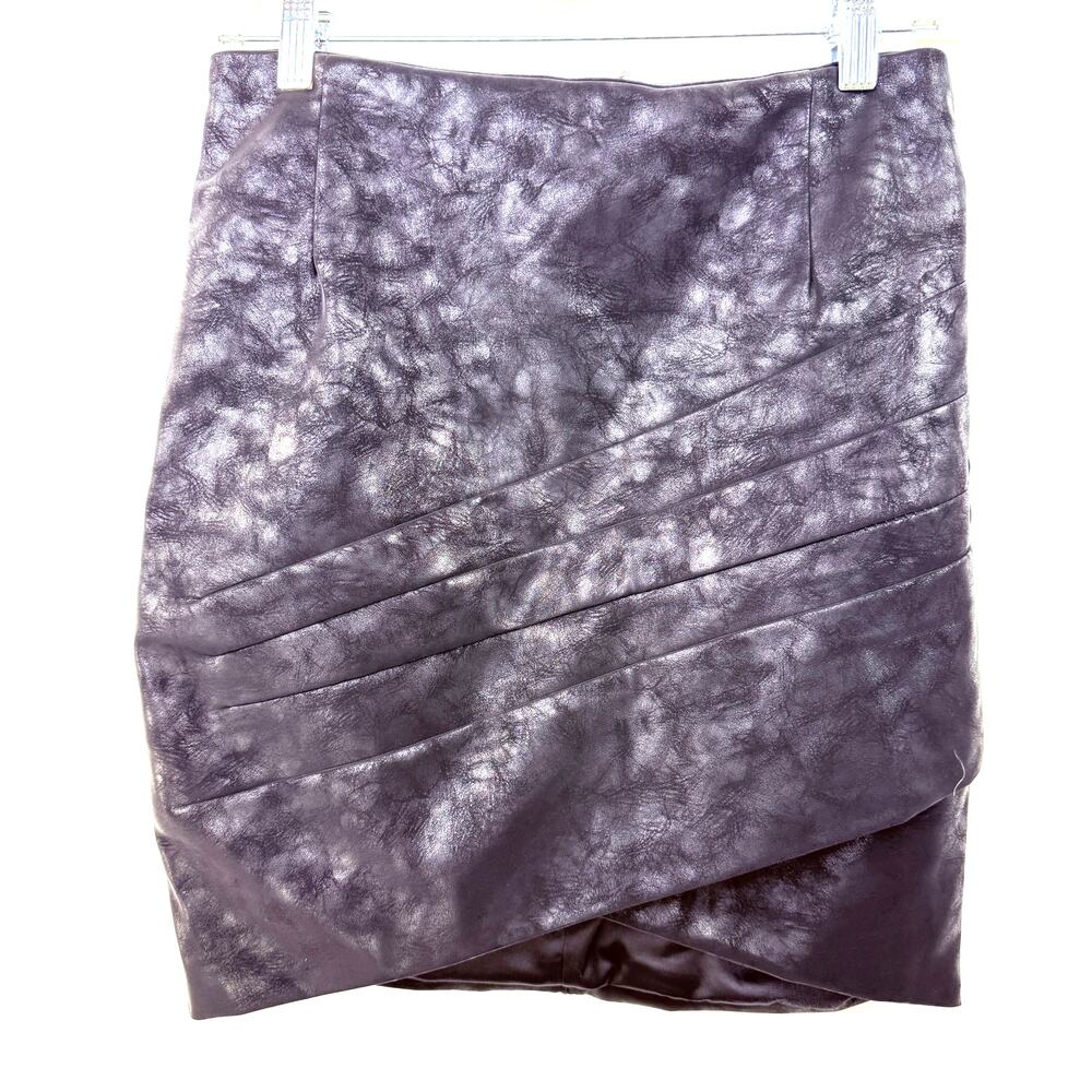 Guess Black Faux Leather Pencil Mini Skirt Size Medium
